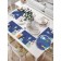 Set of napkins for setting the table "New Year's city in the snow", rectangular, size 32x46 cm, 4 pcs
