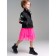 Eco -leather jacket for PlayTode girl, height 104 cm