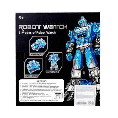 Robot "Clock", transforms into a robot and a machine, the color is blue-9