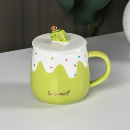 Ceramic mug "Delicate ice cream", 380 ml, color mix-7