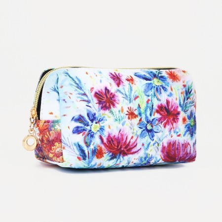 Cosmetic bag with lightning, white/multi -colored color