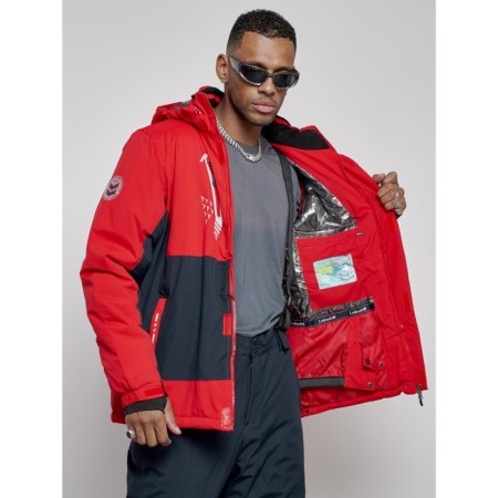 Ski costume men's winter, size 48, red color-15