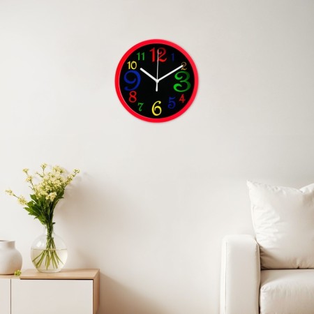 Watch Wall "Color Figures", D-20 cm, discrete move-1