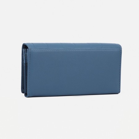 Women's wallet on magnets, blue color-1