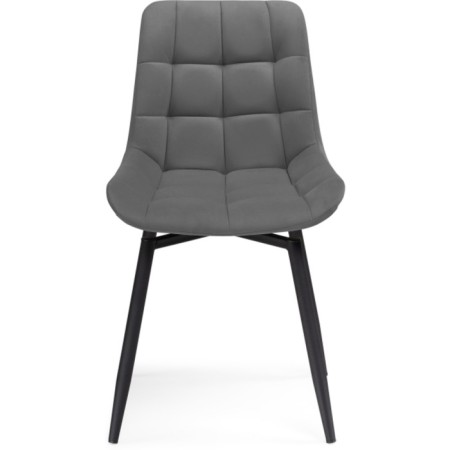 Stool on a chelsea metal -steamer spinning, metal/velor, black/gray 49x55x84 cm-2