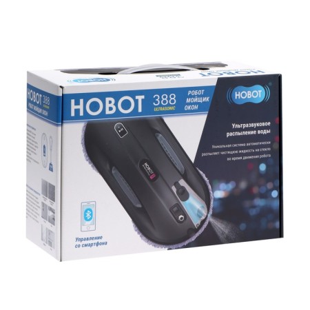 Hobot-388 robot-glass cleaner, 90 watts, 20 ml, work 20 min, 3 modes, 12 napkins, black-11