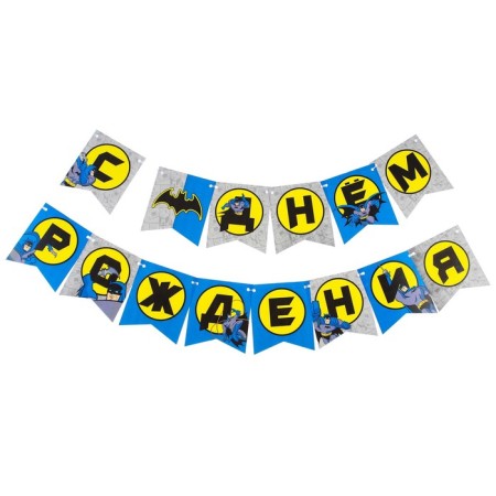 A set of paper utensils, for 6 people "Happy Birthday", superheroes-3