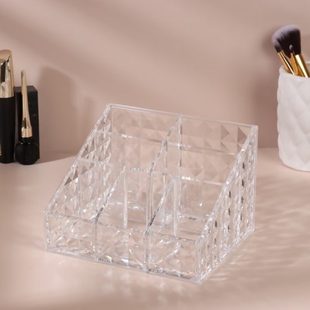 Organizer for storage, 7 sections, 14.7 × 10 × 12.3 cm, in a cardboard box, color transparent color-3