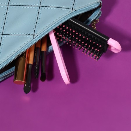 The comb is massage, folding, with a mirror, 4 × 10/20 cm, color mix-14