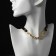 Choker "chain" modern, black color in gold, 41 cm