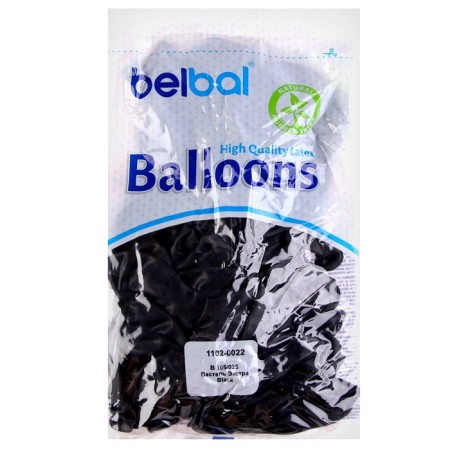 Latex ball 14 ", pastel, set 50 pcs., Black color-1