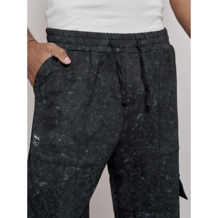 Sports male trousers, size 48, dark green color-14