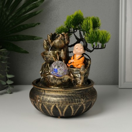 The desktop fountain from the network, the backlight "Little Hothee by the tree" MIX 16x18x24 cm-1
