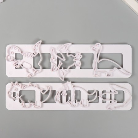 Cutters for polymer clay "dinosaurs" set 2 pcs 5.8x21.8x0.8 cm