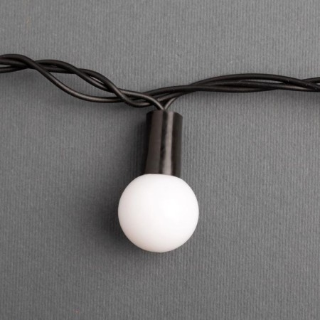 Garland “thread” 10 m with nozzles “balls 2.5 cm”, IP44, dark thread, 100 LED, white glow, 8 modes, 220 V-3