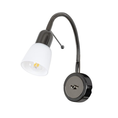 Spot Lettura 1x40W E14, dark chrome 9x7x25 cm