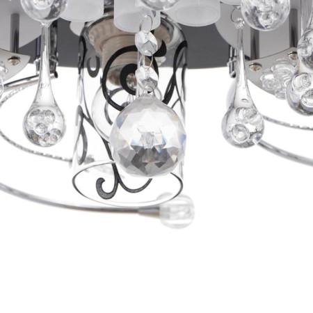 Economic chandelier with PDU 41007/5 5x40W E27, backlight LED Black 64x64x17 cm-7