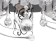 Economic chandelier with PDU 41007/5 5x40W E27, backlight LED Black 64x64x17 cm