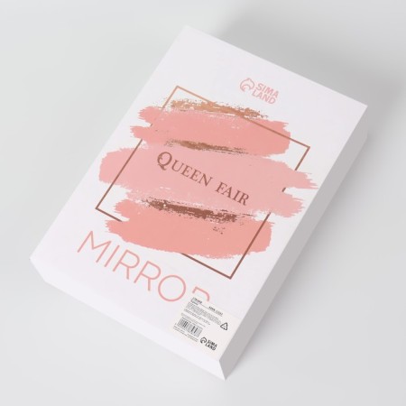 The mirror is desktop, on a flexible leg, bilateral, with an increase, a mirror surface 12.5 × 16 cm, the color of copper/white-2
