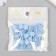 Decor for creativity plastic "Blue peonies", set of 30 pcs. 1x1 cm