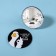 Pocket mirror “Goose”, d = 7 cm, black color