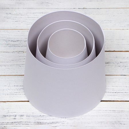 Set of boxes 3V1 reverse cone white 20*19.5*24-10.5*15*14.5-2