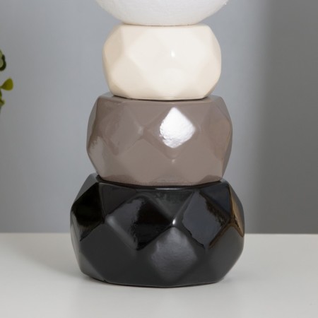 Amani desktop lamp 1x40W E14 white/coffee 11.5x11.5x28cm-3