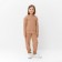 Suit for a girl (sweatshirt, trousers) minku beige color, height 128 cm