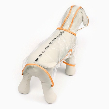 Dog raincoat, size S (DS 22, OG 35-38, Osh 36 cm), orange-3