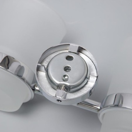 Holder for dental brushes, wall -mounted, accoona A11304, 2 glasses, glass, color chromium-2