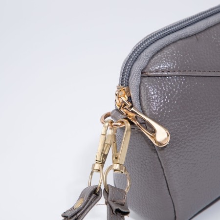 Cross-Bodi Bag on a zipper, brown color-4
