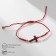 Bracelet-reinforcing "red thread" cross, red color