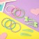 Hair Set "Olivia" (6 elastic bands, 4 invisibility 4.5 cm) Green bow peas