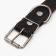 Leather collar with embossing on synthetic winterizer, 70.5 x 3.5 cm, Osh 45-60 cm, black