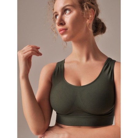 Women's top on wide straps Top Shaper SPALLA LARGA, size 44-46, olive color