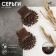 Vakanda earrings Square, brown color