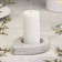 Glorifier of "Eye. Marble" from gypsum, 14.5x9.5x2cm, marble with black stripes