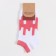 Women's socks, pink/white color, size 25