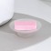 Glass soap dish, 10.7 × 10.7 × 3.7 cm, matte