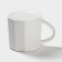 Ceramic mug with a spoon Simple, 350 ml, white color