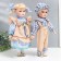 Doll Collectible couple "Lisa and Kolya, outfits in chamomile" set 2 pcs 30 cm