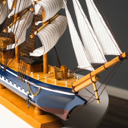 Souvenir ship large "Orpheus", sides blue, white sails, 11 × 80 × 71 cm-13