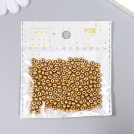 Glass beads 6/0 "gold" 15 g mix-2