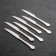 Stainless steel meat knives “drop”, length 22.5 cm, 6 pcs, silver color.