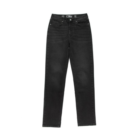 Women's jeans with a high landing CONTE Elegant, size L, color Washed Black-3
