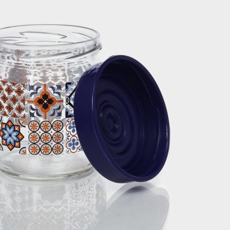 Glass Bank for bulk products "Mosaic", 425 ml-3