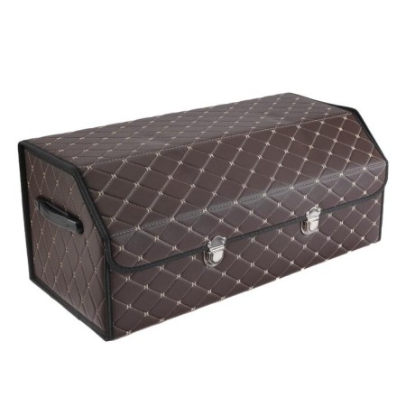 Organizer COFR in the trunk of the car HT-098, bag 68 × 32 × 30 cm, brown, eco-leather