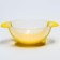 Set for feeding, 3 items: 350 ml bowl on suction cup, cover, thermal engine, yellow color