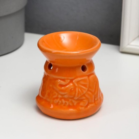 Aroma lamp ceramics "Elephants go to a watering water" mix 6.8x6x6 cm-5