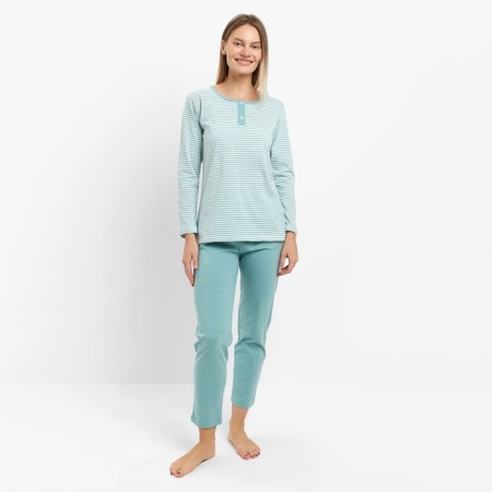 Female homemade set (jumper/pants), olive color, size 52